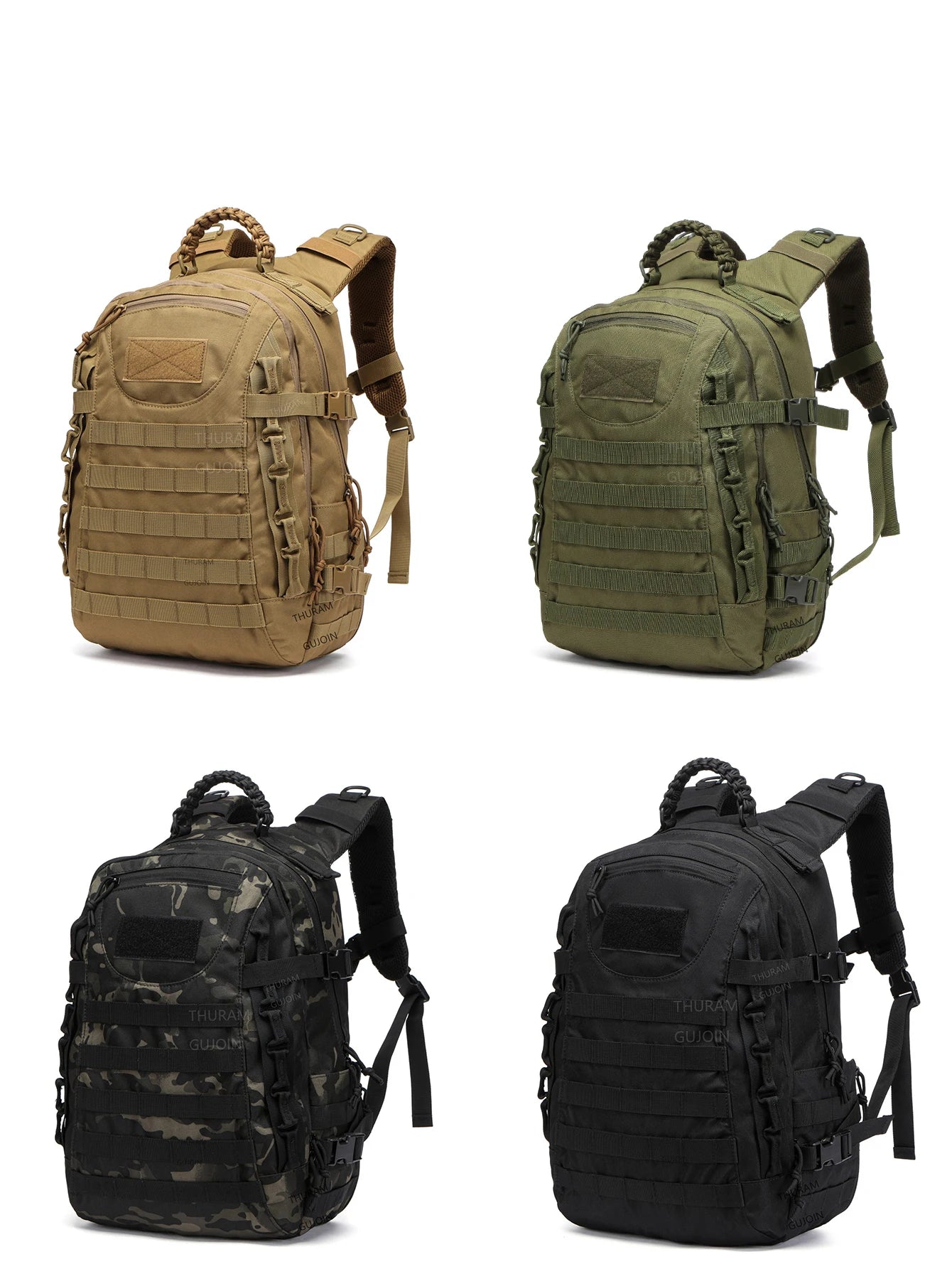 38L Tactical Backpack – Waterproof Hiking, Camping & Bug Out Bag