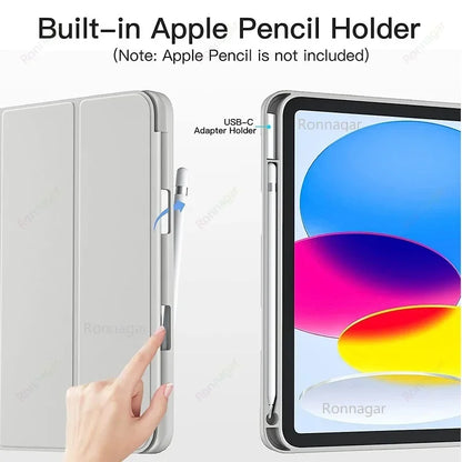 iPad Case with Pencil Holder – Smart Cover for All iPad Models, 8 Colors