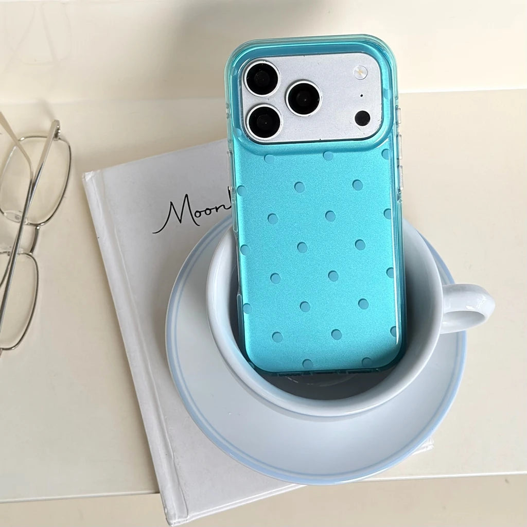 Minimalist Summer Blue Full Screen iPhone Case