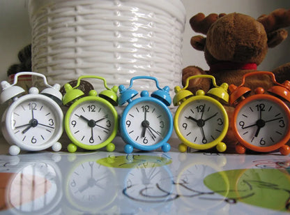Mini Metal Twin Bell Alarm Clock – Cute Retro Style for Kids & Home