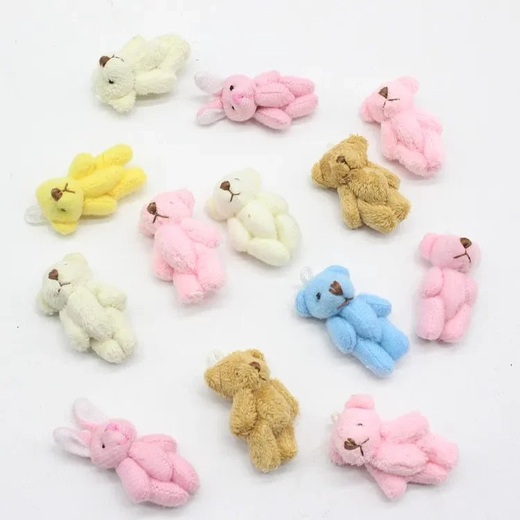 Mini Teddy Bear Plush Toys Set of 20 – Kawaii Joint Movable Bears