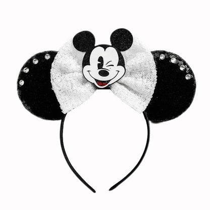 Disney Mouse Ear Headband Sequin Bow for Girls Adults Halloween Party