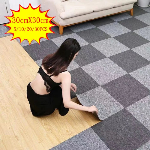 Self-Adhesive Carpet Tiles 12x12in – Anti-Slip DIY Floor Mat for Home & Office
