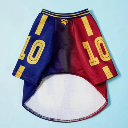 Dog Football Jersey No. 10 – Breathable Mesh Sport Shirt