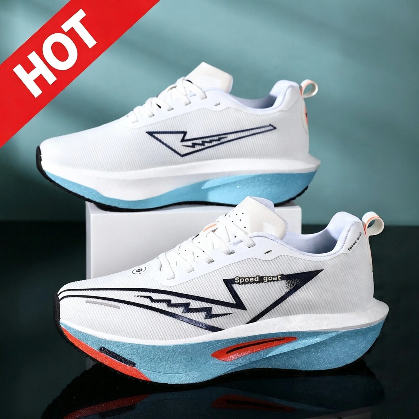 Carbon Plate Running Shoes - Non-Slip Shock-Absorbing Sports Sneakers
