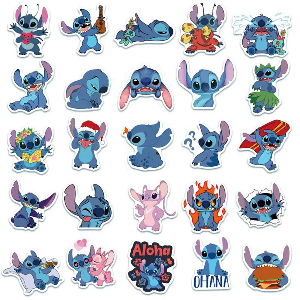Lilo & Stitch Stickers Pack – 10/30/50/100 PCS Cartoon Decals