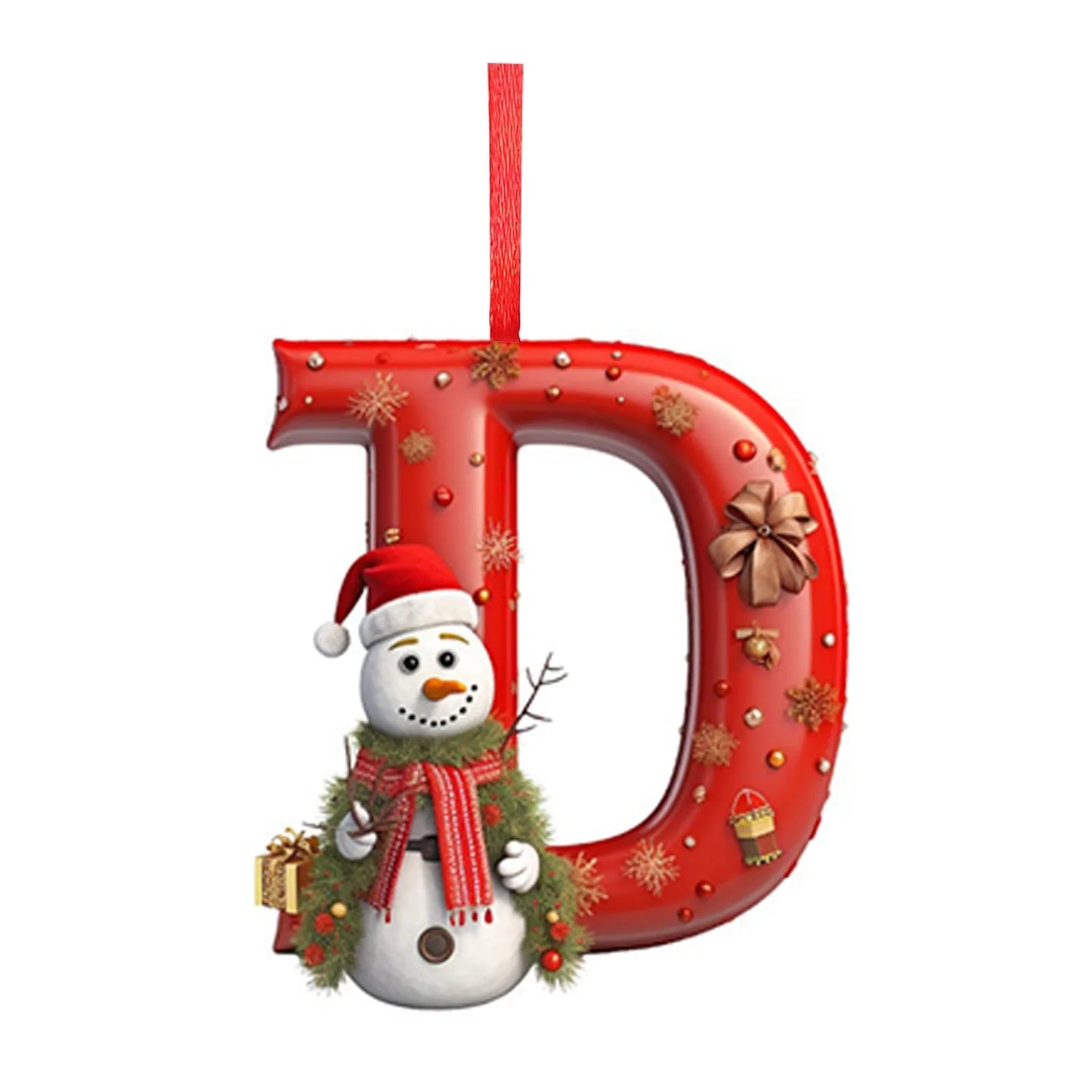 Acrylic Letter Christmas Tree Ornament – All 26 Letters