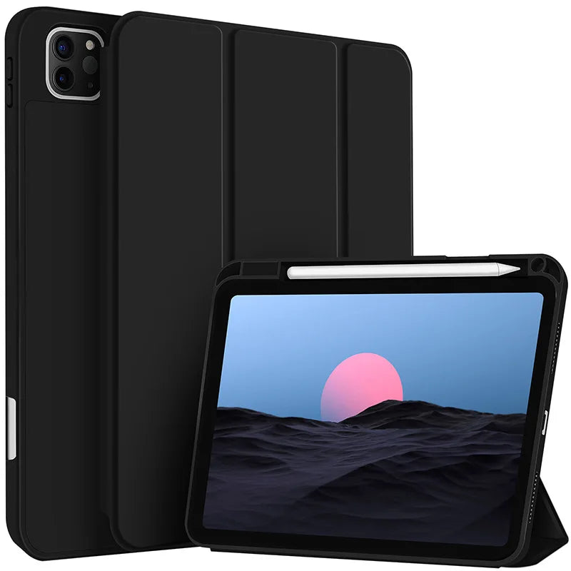 iPad Case with Pencil Holder – Slim Trifold Smart Cover