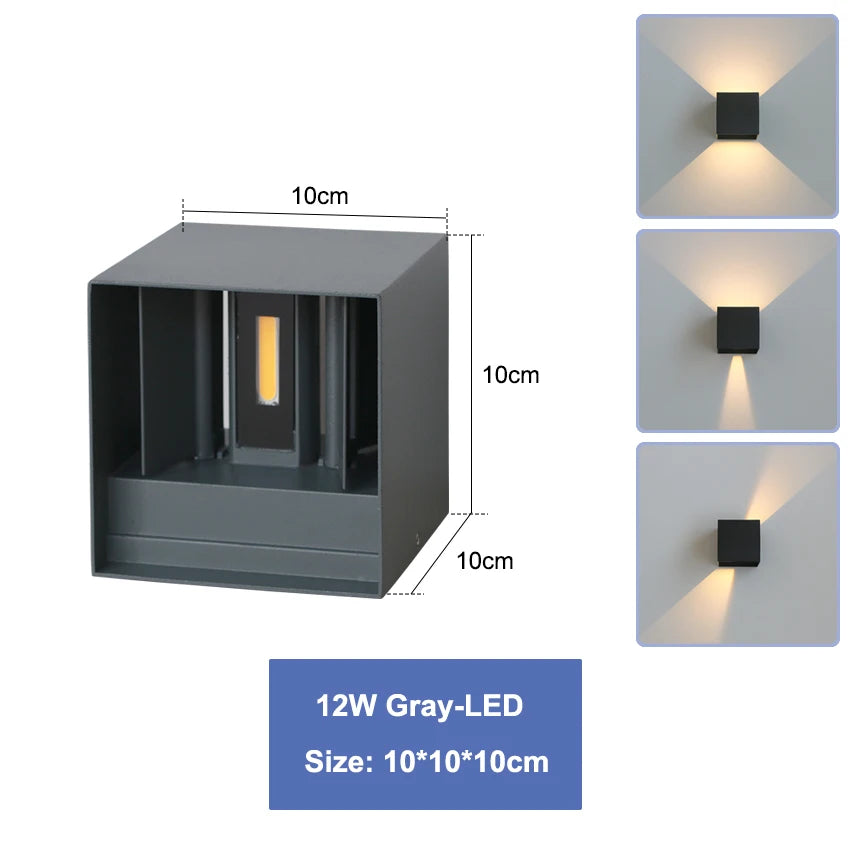 LED Outdoor Wall Light – Waterproof Aluminum Up Down Sconce