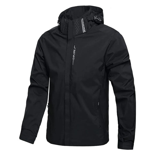 Men's Waterproof Hooded Rain Jacket – Lightweight Outdoor Windproof Raincoat