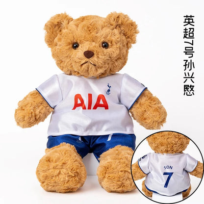 Football Player Plush Teddy Bear – Soccer Star Stuffed Doll