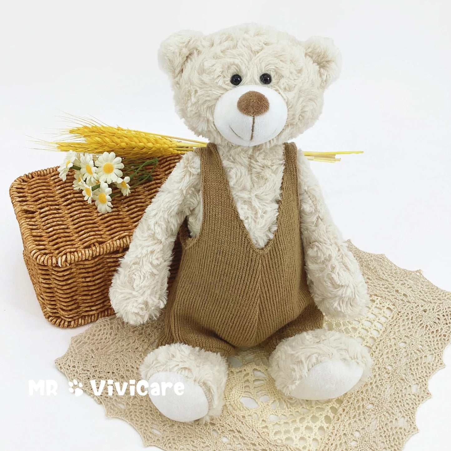 Dressed Teddy Bear Plush Toy – Soft Stuffed Animal with Outfit, 12in