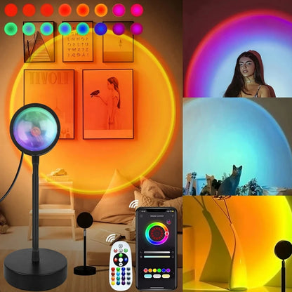 Sunset Projection Lamp RGB Smart App & IR Remote Control