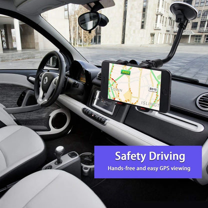 360° Suction Cup Car Phone Holder with Flexible Gooseneck Arm