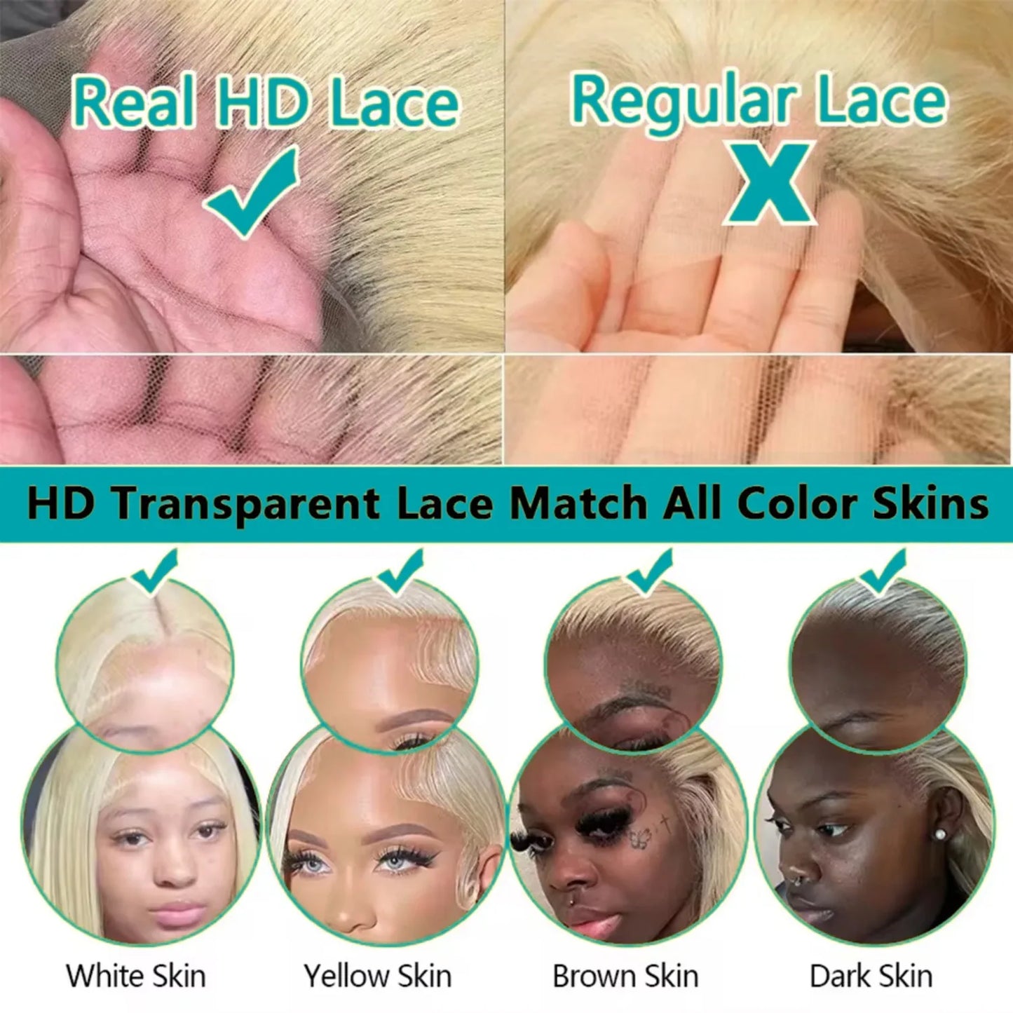 613 Blonde Body Wave Lace Front Wig – 13x4 & 13x6 HD Lace Human Hair
