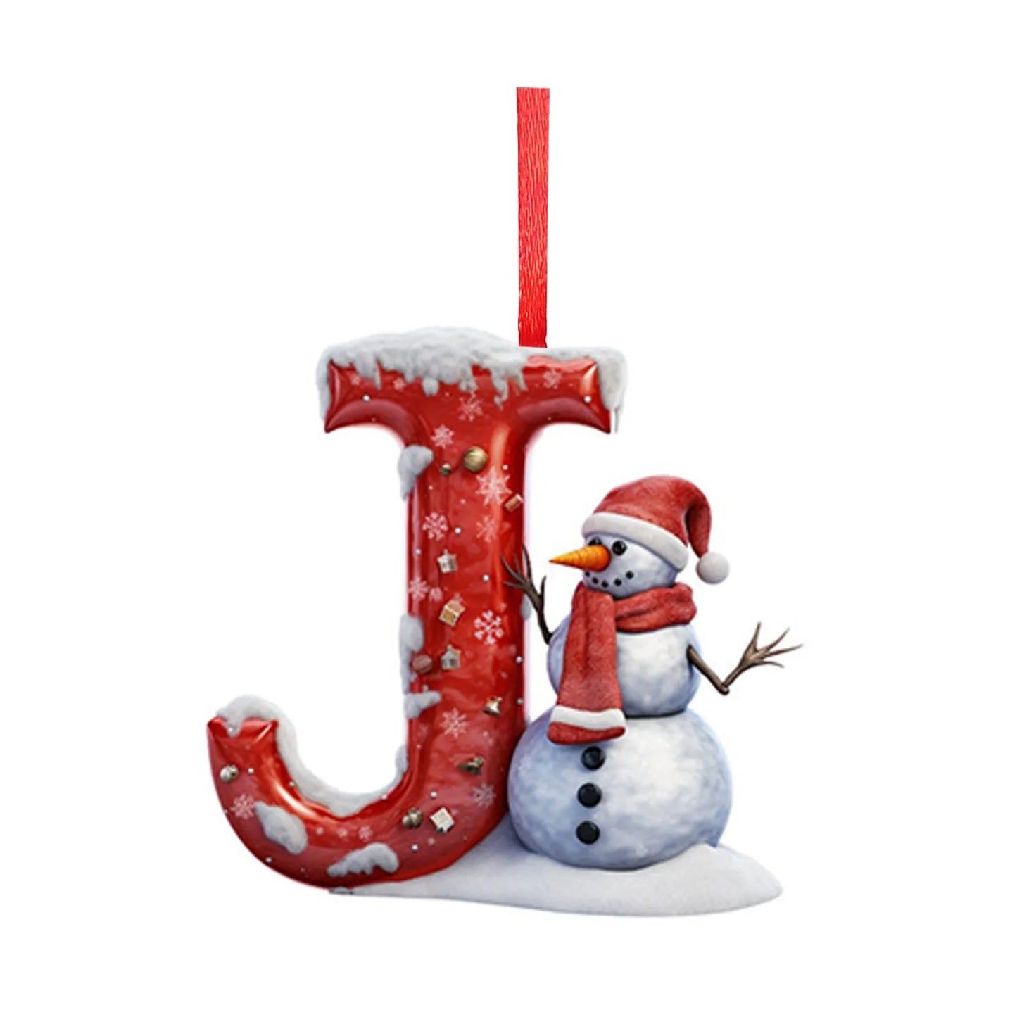 Acrylic Letter Christmas Tree Ornament – All 26 Letters