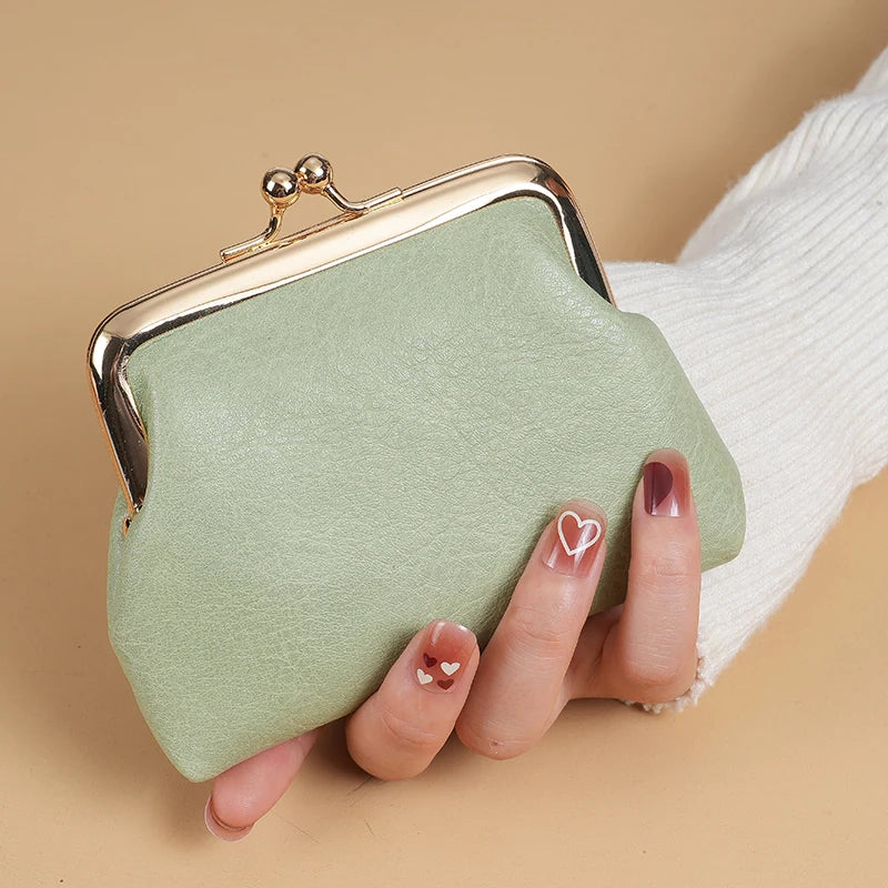 Retro Kiss-Lock Coin Purse Women's Small Buckle Wallet