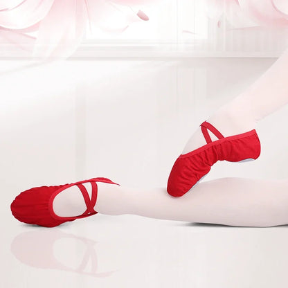 Ballet Dance Slippers – Split Sole Canvas Shoes for Women & Girls