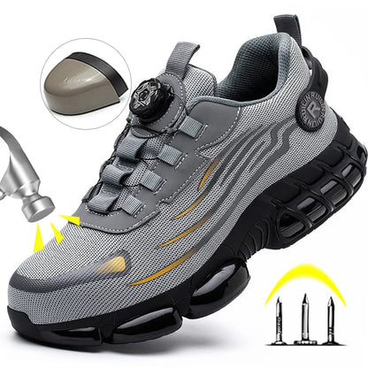Men's Safety Work Shoes Breathable Steel Toe Sneakers