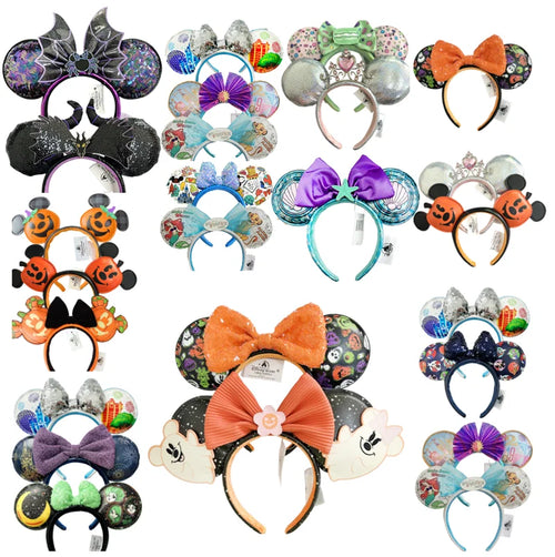 Mickey Minnie Mouse Ear Headband – Disney Sequin & Bow Styles for Adults & Kids