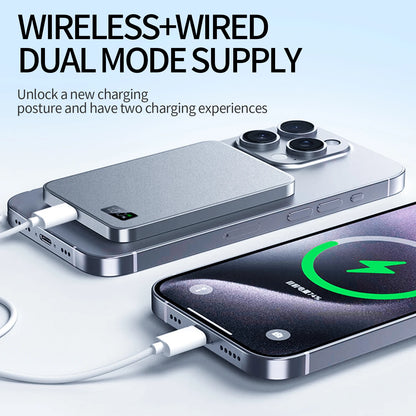 Magnetic Wireless Power Bank – Ultra-Thin Alloy Fast Charger for iPhone