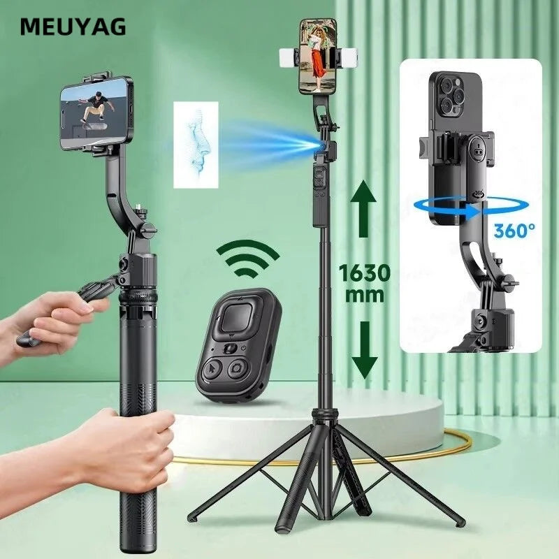 AI Auto-Tracking Selfie Stick with Bluetooth Remote