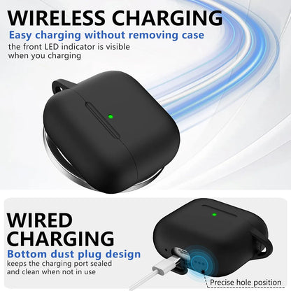 AirPods 4 Case – Military Grade Soft Silicone Shock-Absorbing Cover