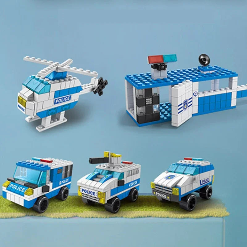 Police City Building Blocks Set – 6-in-1 Model Kit