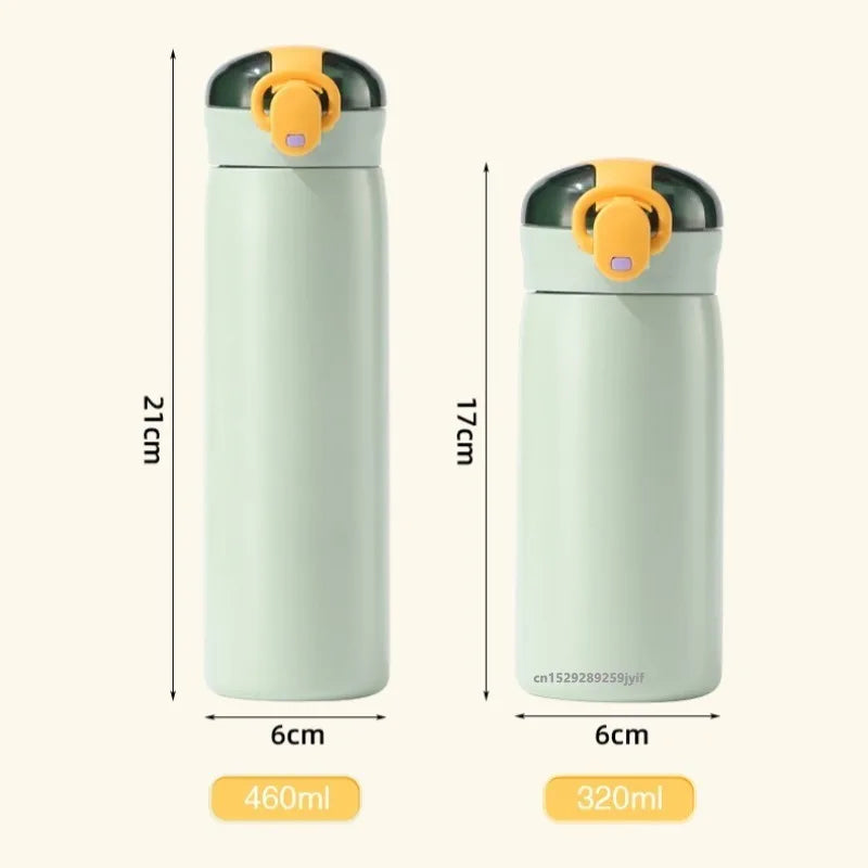 Kids Stainless Steel Insulated Water Bottle with Straw 10.8oz / 15.6oz