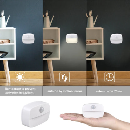 Motion Sensor Night Light Wireless Battery LED Cabinet Lamp