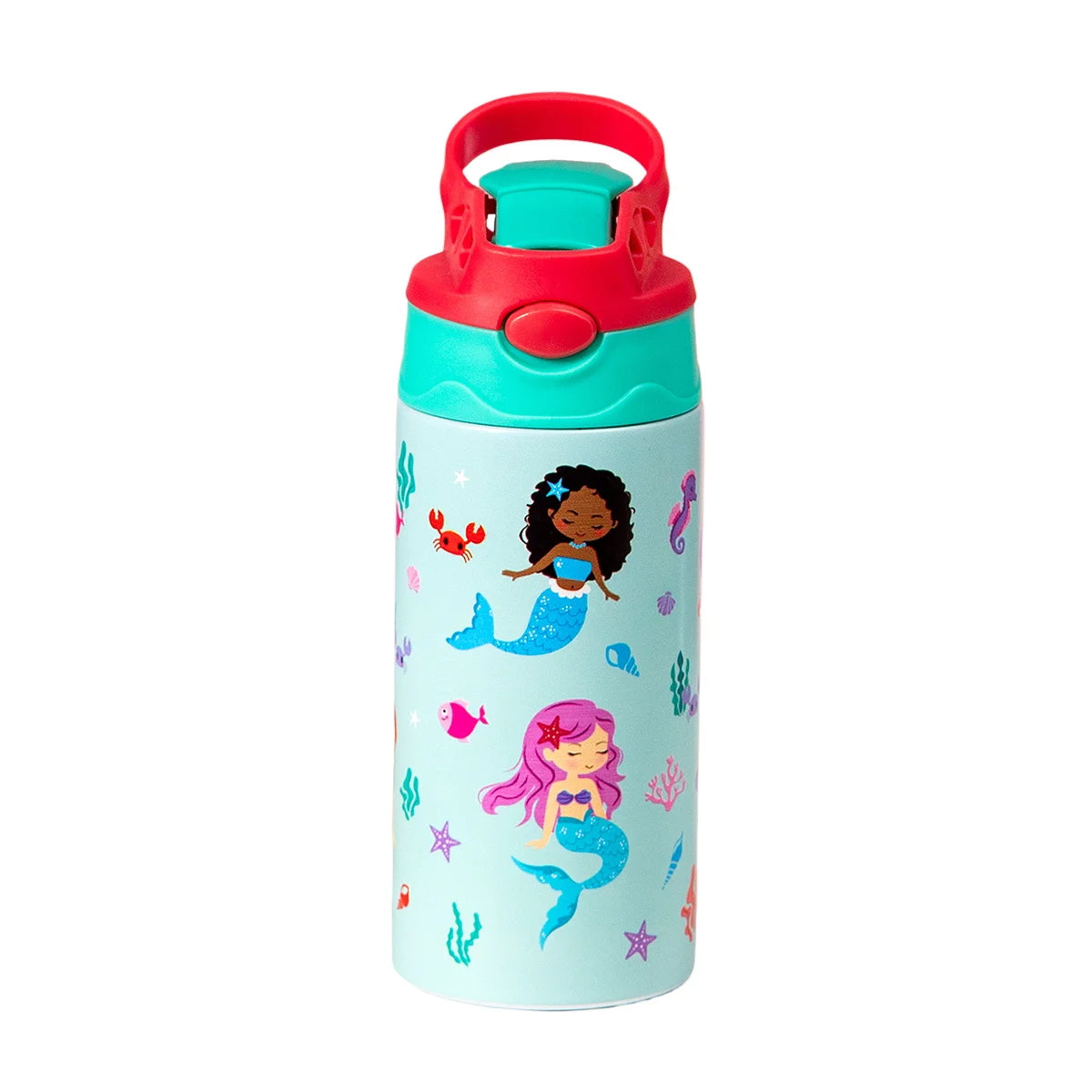 Kids Cartoon Insulated Water Bottle with Straw – 12oz Stainless Steel