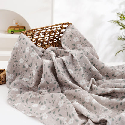 Muslin Swaddle Blanket 100% Cotton 2-Layer Baby Bath Towel Wrap