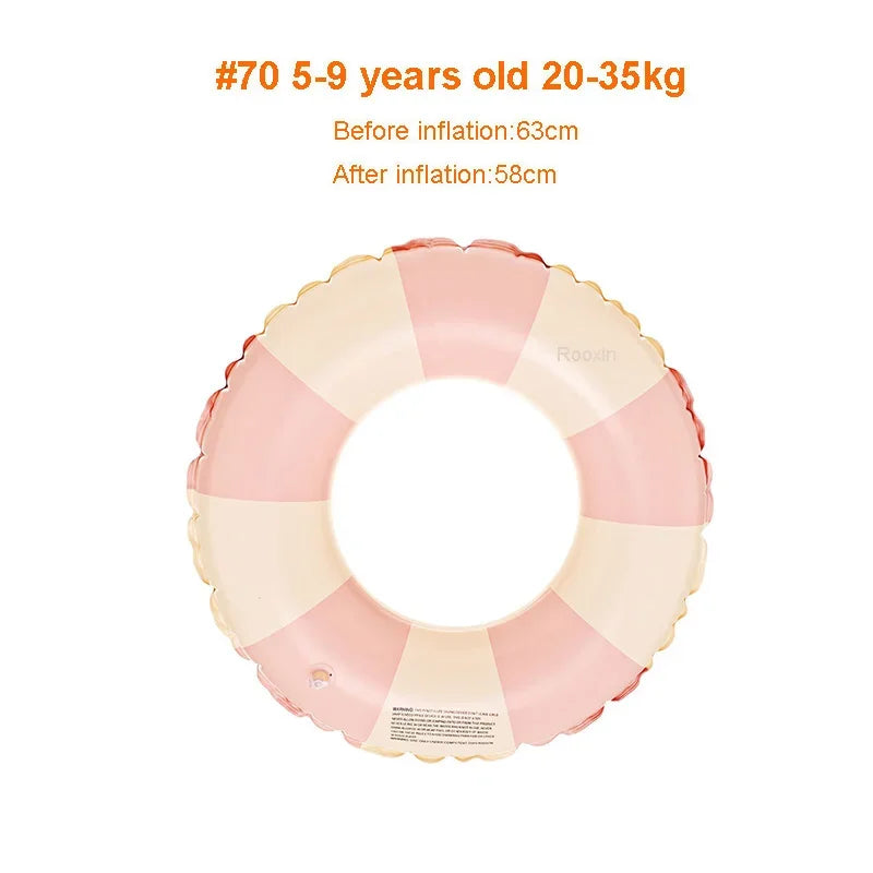 Inflatable Swim Ring Pool Float for Kids & Teens Donut Swimming Tube