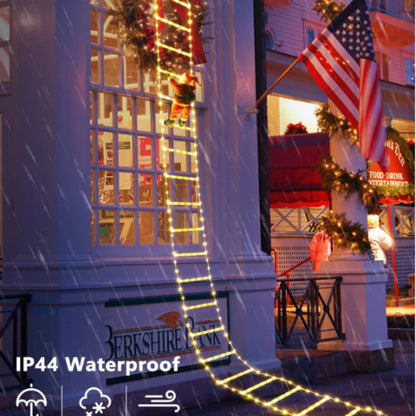 Santa Claus Climbing Ladder LED Christmas Light – USB, 8 Modes