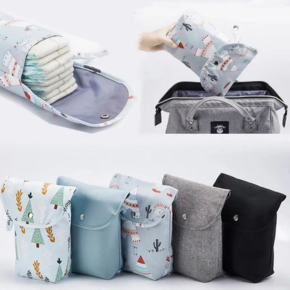 Waterproof Baby Diaper Bag Wet Dry Pouch with Wristlet