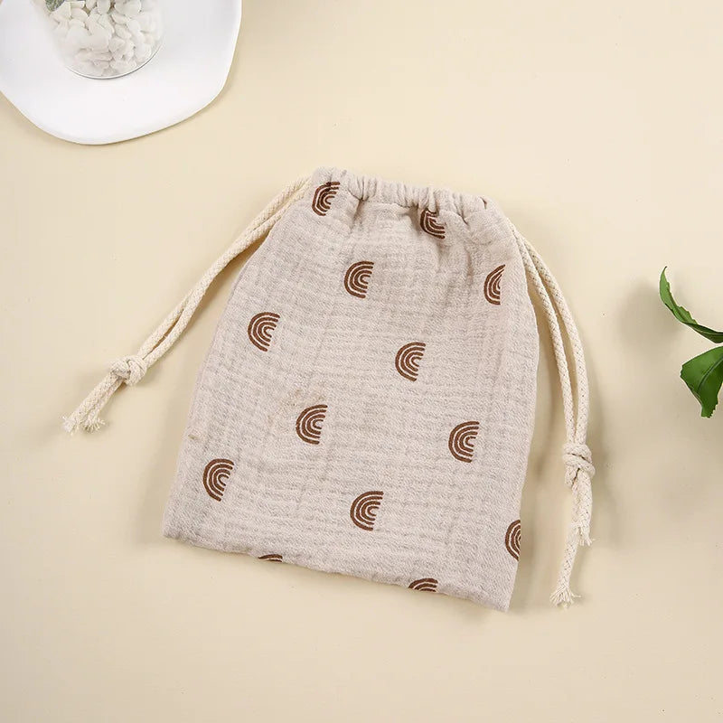 Cute Cartoon Print Drawstring Diaper Bag – Baby Storage Pouch