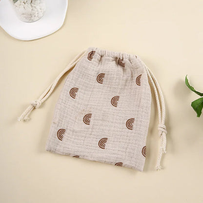 Cute Cartoon Print Drawstring Diaper Bag – Baby Storage Pouch