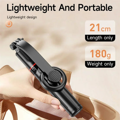 Magnetic Selfie Stick Tripod – MagSafe Compatible, Bluetooth Remote for iPhone