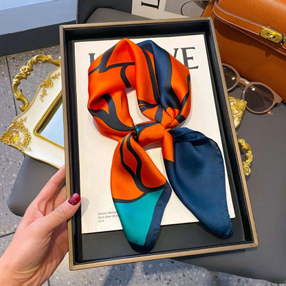 Silk Square Scarf for Women – 70cm Satin Neck Tie, Hair Bandana & Shawl Wrap