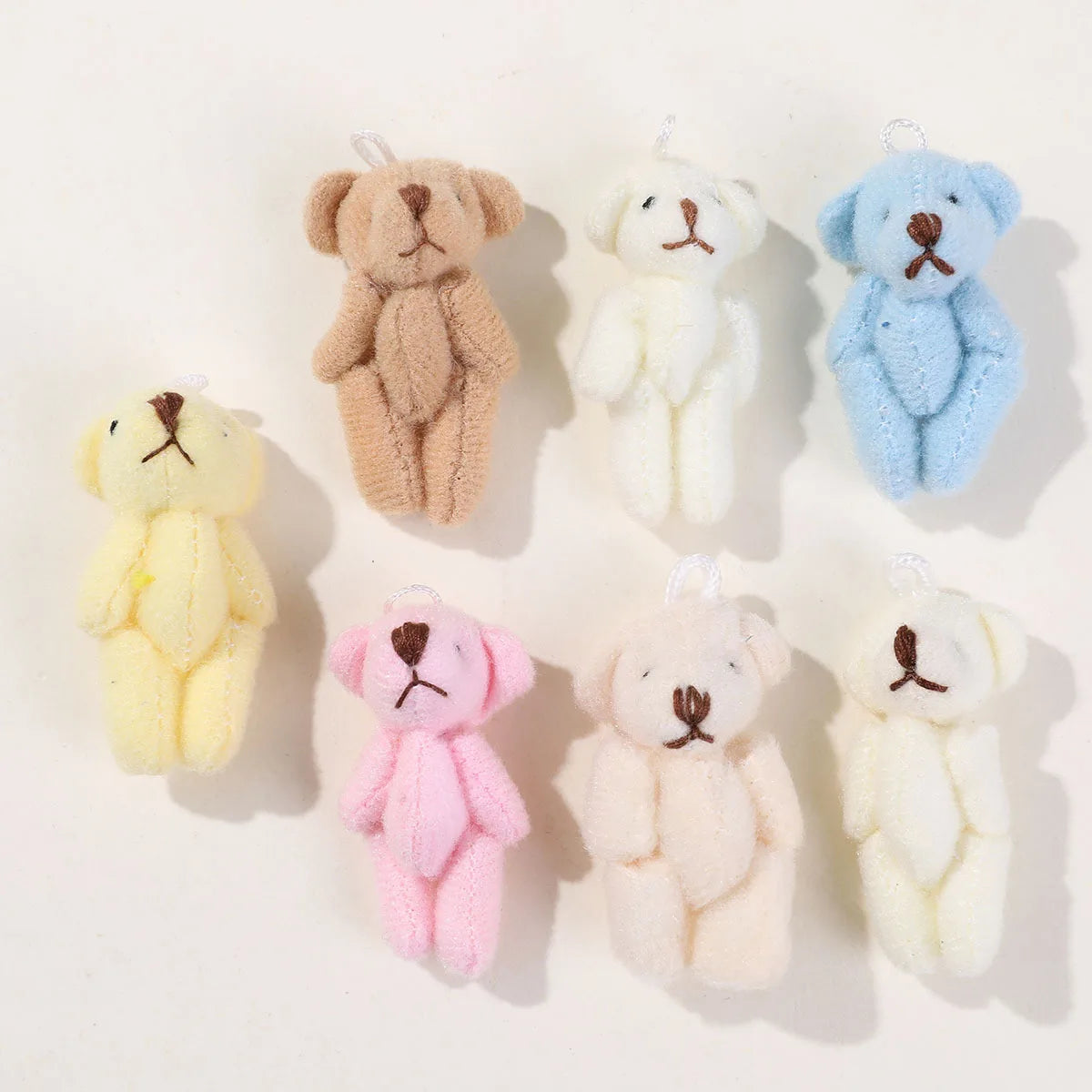 Mini Teddy Bear Plush Toys – 20pcs 4cm Kawaii Jointed Stuffed Bears