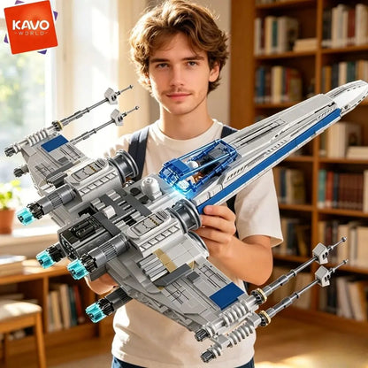 X-Wing Space Fighter Building Blocks Set with LED Lights – 1271 Pcs