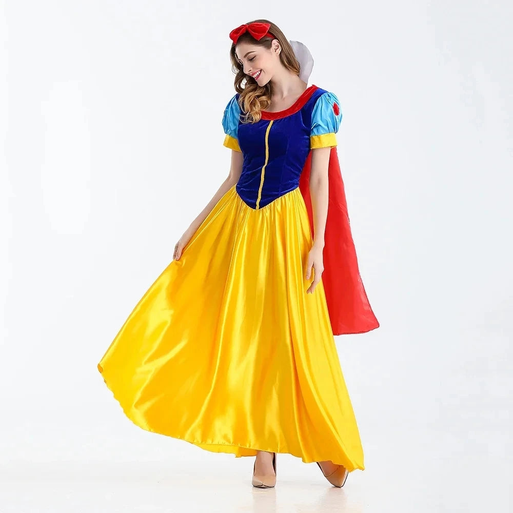 Snow White Princess Costume for Women – Halloween Cosplay Dress