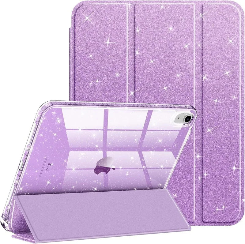 iPad Case with Pencil Holder Smart Glitter Cover – Pro, Air, Mini, All Gen