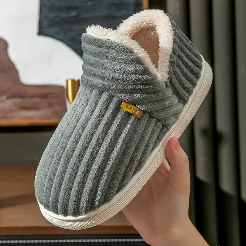 Plush Fur Slippers for Women & Men – Warm Indoor Slides