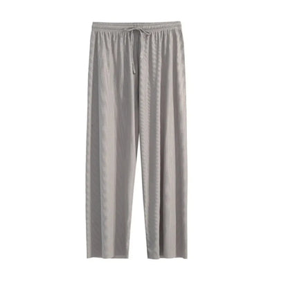 Wide Leg Pants for Women – Ice Silk Elastic Waist Casual Trousers