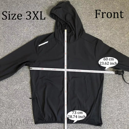 Men's Running Jacket Reflective Hooded Breathable Sportswear
