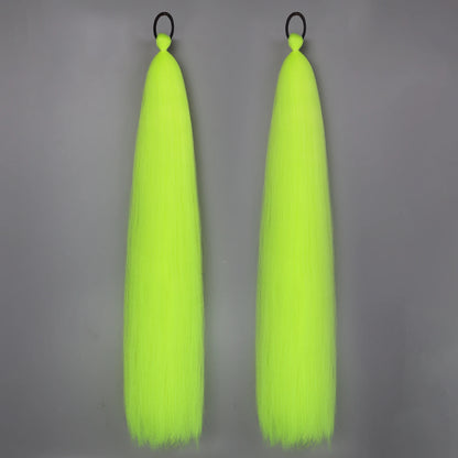 Synthetic Ponytail Extension – Long Straight Wrap-Around Hairpiece (2 Pcs)