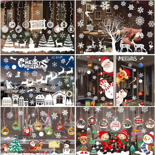Christmas PVC Window Stickers – Festive Wall Decals for Home Decor