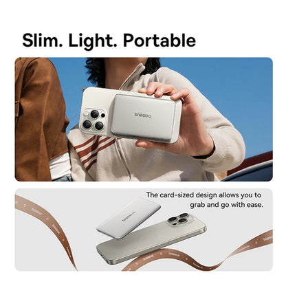 Baseus Magnetic Power Bank – Card-Slim MagSafe Charger 5000mAh / 10000mAh