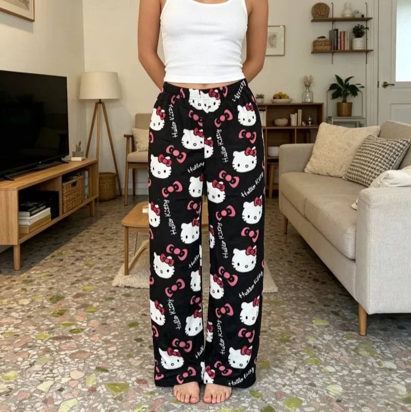Women's Hello Kitty Flannel Pajama Pants